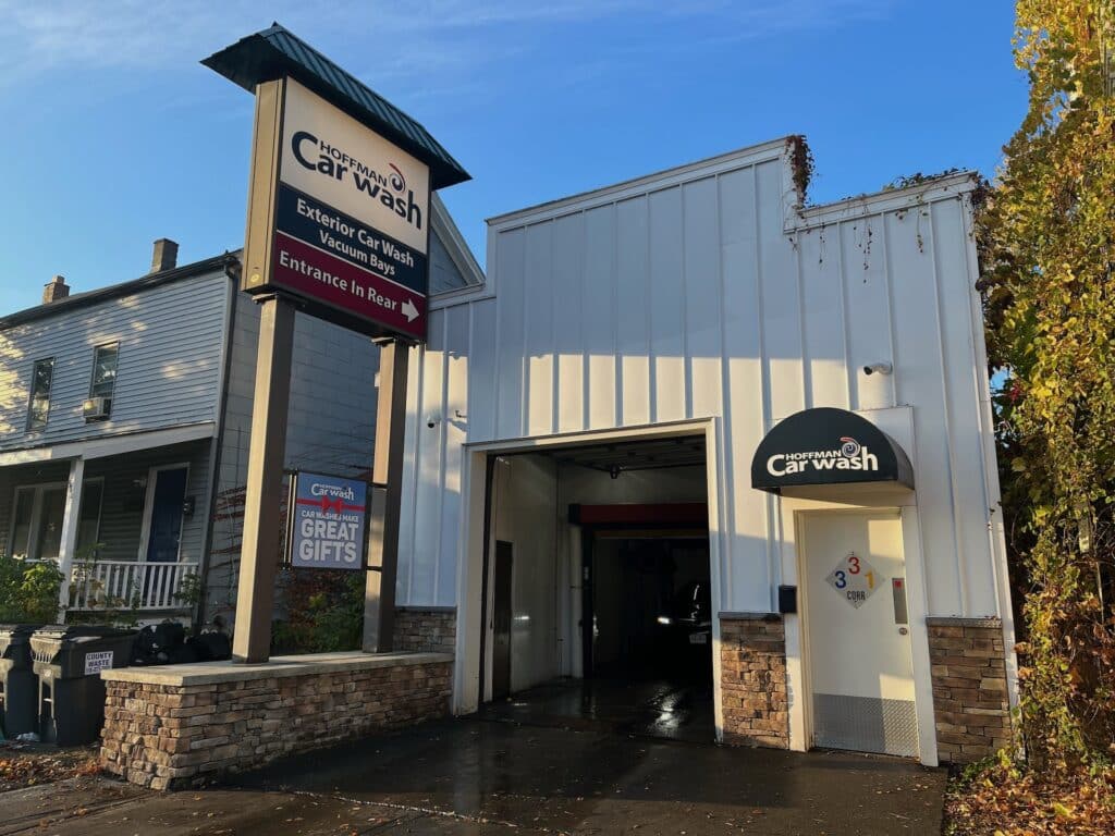 Photo of the exit of the Hoffman Car Wash location at 590 Central Ave, in Albany, NY